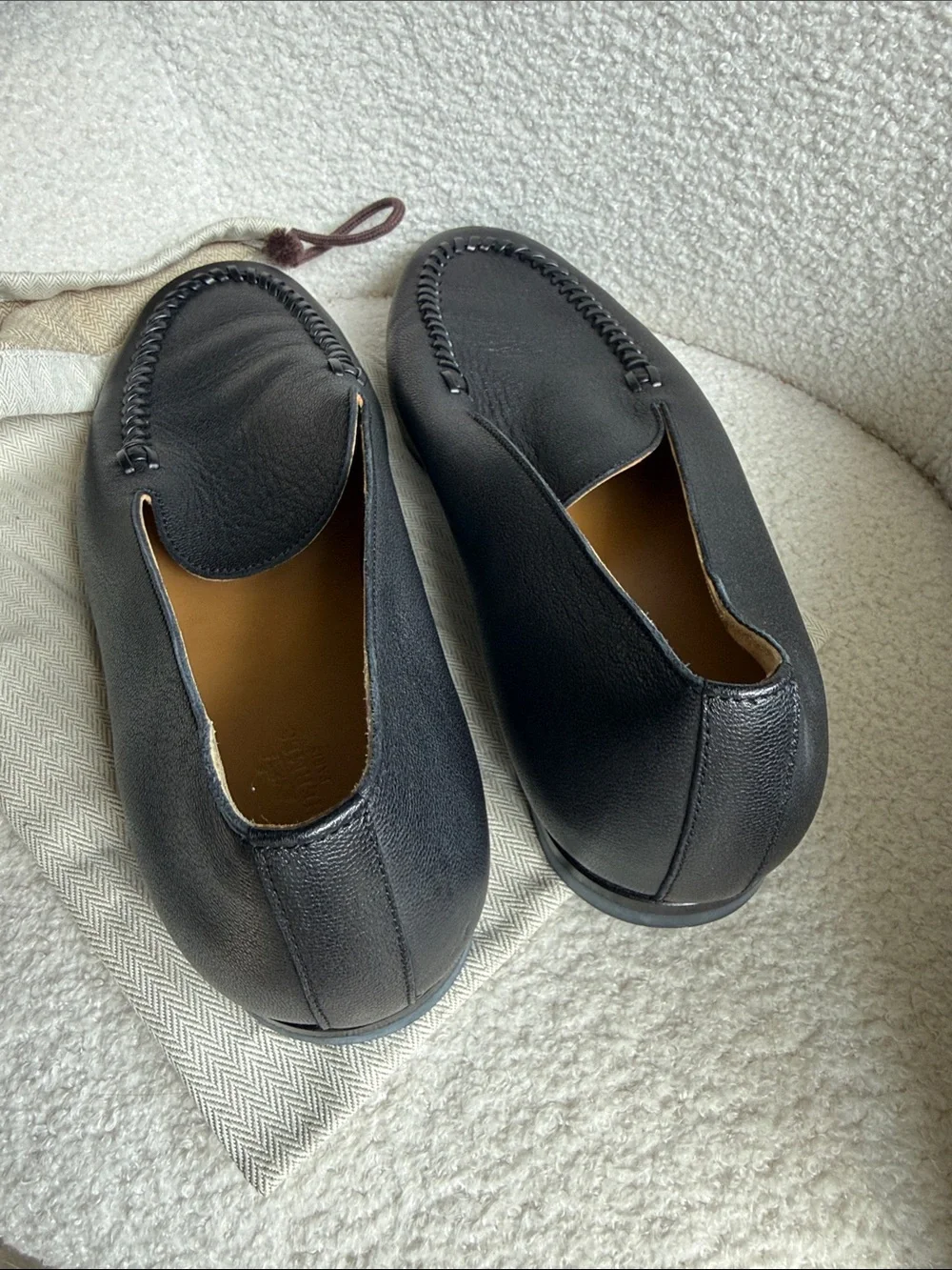 Hermes Ivo Leather Braided Apron Slip-On Loafers